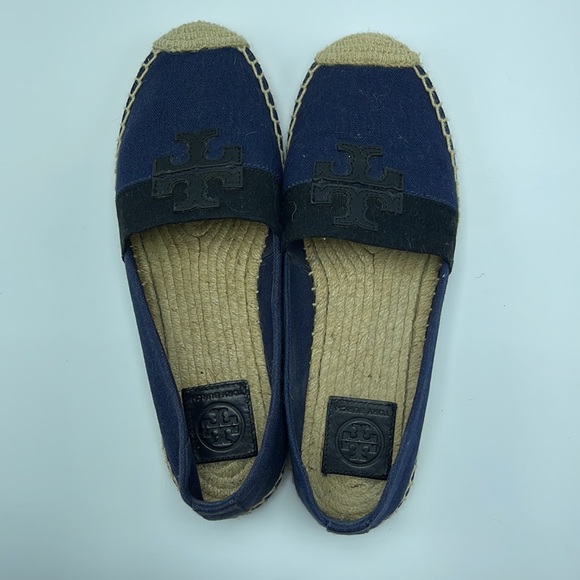 Tory Burch espadrilles Navy blue and black in pristine condition - Picture 2 of 8